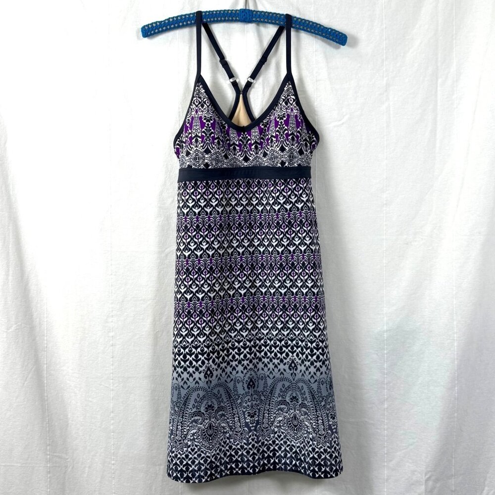 Athleta Shorebreak Swim Dress Womens Sz S Purple Bombay Racerback Activewear